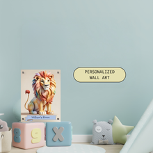 Load image into Gallery viewer, Majestic Paws: Personalized Lion Room Decor For Your Little King
