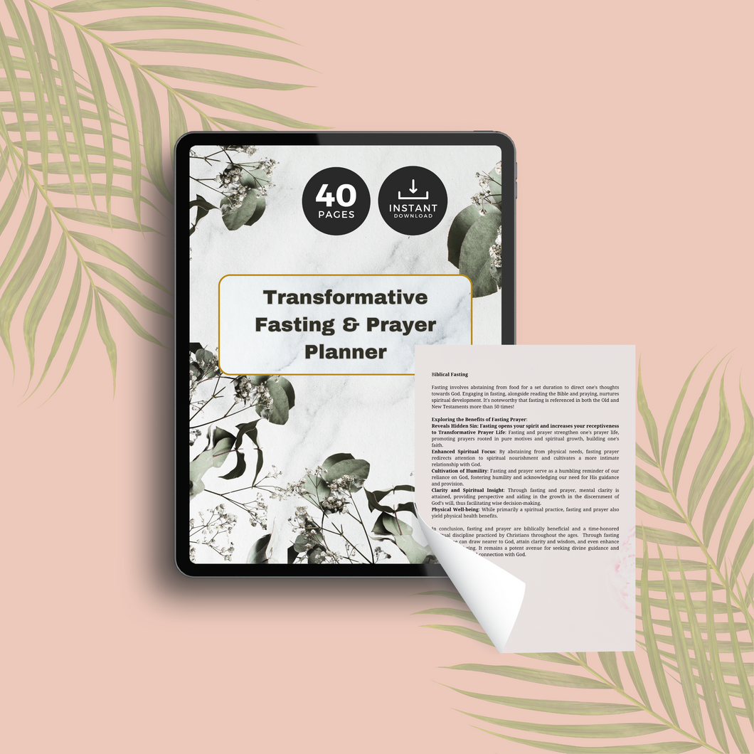 Transformative Fasting Planner & Journal (D)