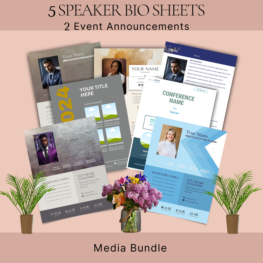 Speaker Media & Event Announcement Bundle