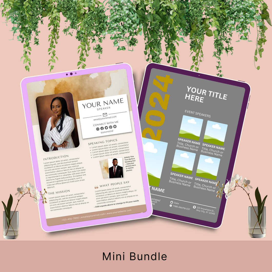 Speaker Social Media & Event Announcement Mini Bundle