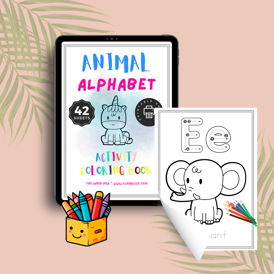 Animal Alphabet Activity & Coloring Book