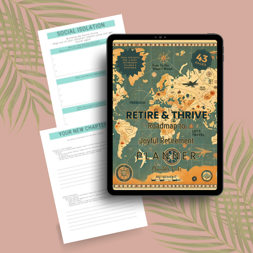 Retire And Thrive Roadmap Retirement Checklist Planner Self Care Workbook Financial To Do List Gift