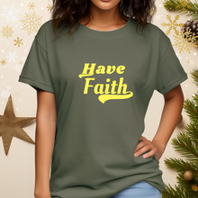 Load image into Gallery viewer, Have Faith Comfort Colors T-Shirt |Christian Bible Verse Graphic Bible Study Faith Tee Inspirational Motivational Gift VBS Shirts
